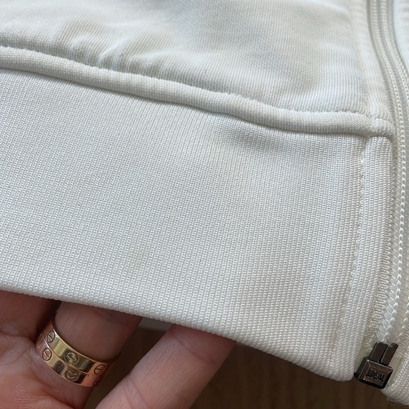 VINCE - Zip up tack jacket - two tone cream - XL - Picture 6 of 10